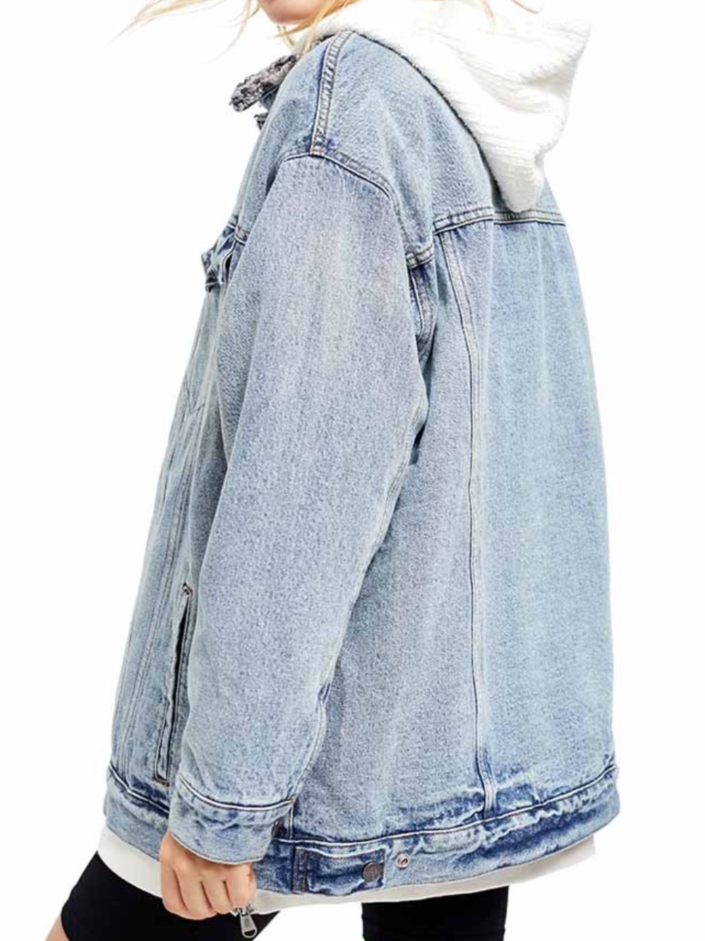 We the free | wild ones Sherpa lined denim jacket | size small EUC - Picture 2 of 9